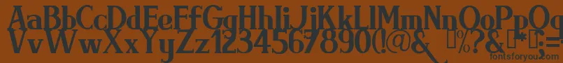 Шрифт Brimrg – чёрные шрифты на коричневом фоне