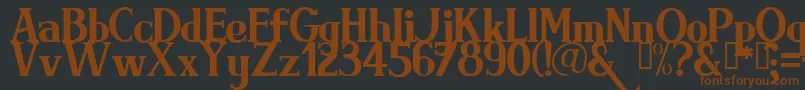 Шрифт Brimrg – коричневые шрифты на чёрном фоне