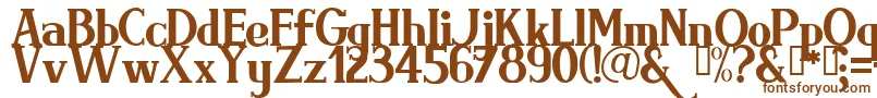 Brimrg-fontti – ruskeat fontit valkoisella taustalla