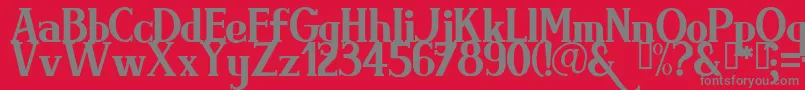 Brimrg Font – Gray Fonts on Red Background