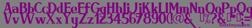 フォントBrimrg – 紫色のフォント、灰色の背景