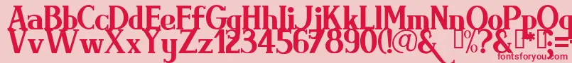 Brimrg-Schriftart – Rote Schriften auf rosa Hintergrund