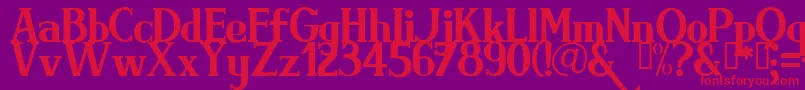 Brimrg Font – Red Fonts on Purple Background