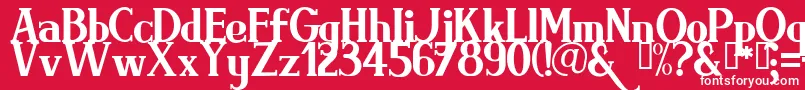 Brimrg-fontti – valkoiset fontit punaisella taustalla