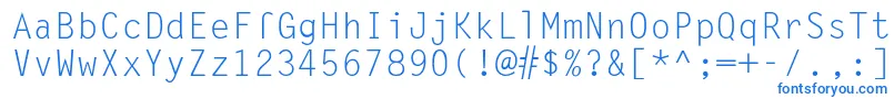 フォントSandyIiRegular – 白い背景に青い文字