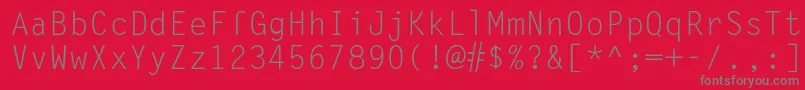 SandyIiRegular Font – Gray Fonts on Red Background