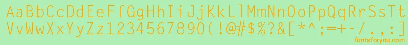 SandyIiRegular Font – Orange Fonts on Green Background