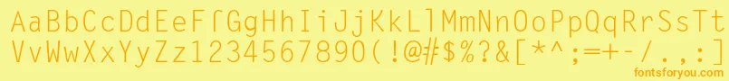 SandyIiRegular Font – Orange Fonts on Yellow Background