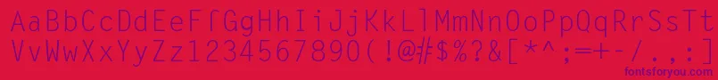 SandyIiRegular Font – Purple Fonts on Red Background