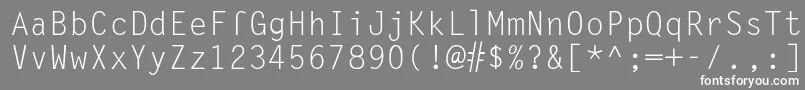 フォントSandyIiRegular – 灰色の背景に白い文字