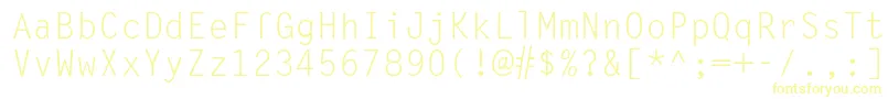 SandyIiRegular Font – Yellow Fonts on White Background