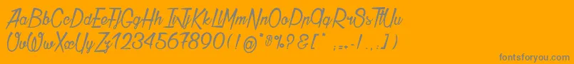 Thunder Font – Gray Fonts on Orange Background