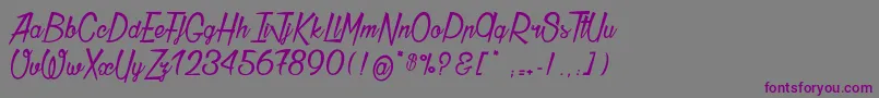 Шрифт Thunder – фиолетовые шрифты на сером фоне