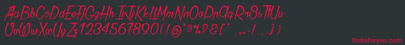 Thunder Font – Red Fonts on Black Background
