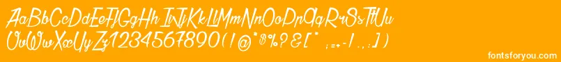 フォントThunder – オレンジの背景に白い文字