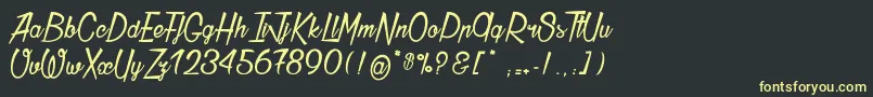Thunder Font – Yellow Fonts on Black Background