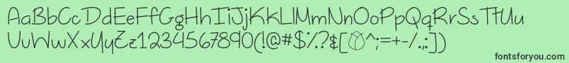 DutchTulipsOtf Font – Black Fonts on Green Background