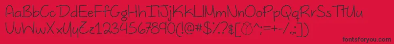 DutchTulipsOtf Font – Black Fonts on Red Background