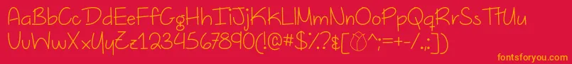 DutchTulipsOtf Font – Orange Fonts on Red Background