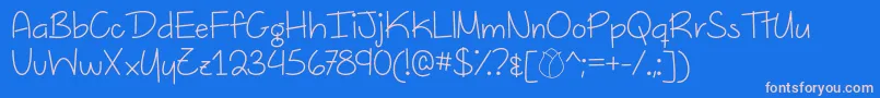 DutchTulipsOtf Font – Pink Fonts on Blue Background