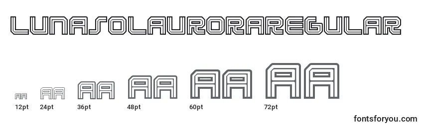 LunasolauroraRegular Font Sizes