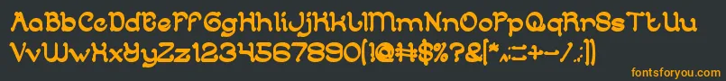 ArabianKnightBold Font – Orange Fonts on Black Background