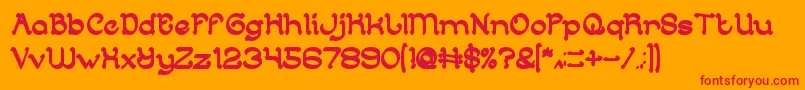 ArabianKnightBold Font – Red Fonts on Orange Background