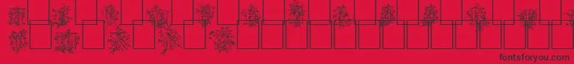 Cherubim Font – Black Fonts on Red Background