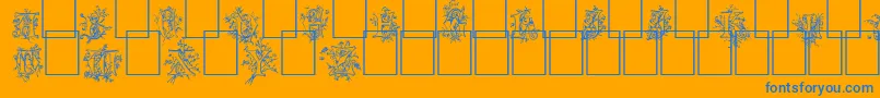 Cherubim Font – Blue Fonts on Orange Background
