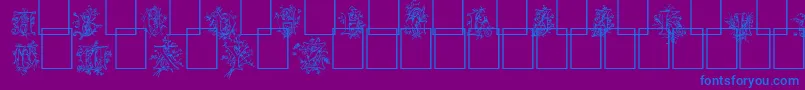 Cherubim Font – Blue Fonts on Purple Background