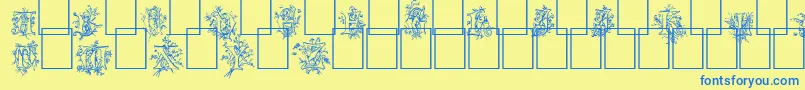Cherubim Font – Blue Fonts on Yellow Background