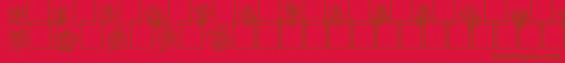 Cherubim Font – Brown Fonts on Red Background