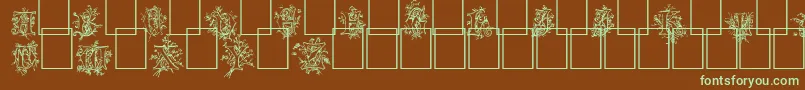 Cherubim Font – Green Fonts on Brown Background