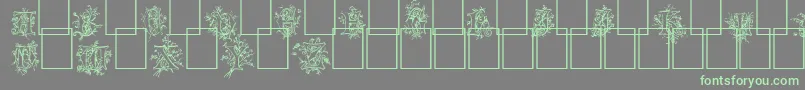 Cherubim Font – Green Fonts on Gray Background