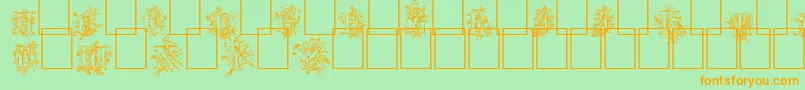 Cherubim Font – Orange Fonts on Green Background