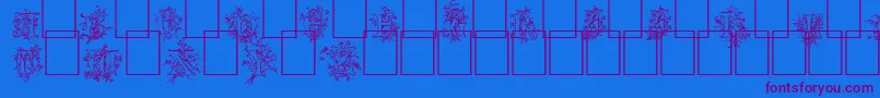 Cherubim Font – Purple Fonts on Blue Background
