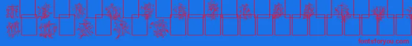 Cherubim Font – Red Fonts on Blue Background