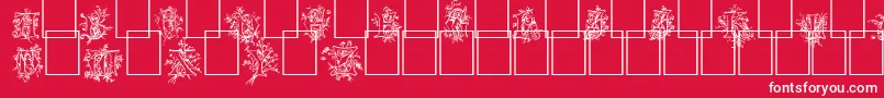 Cherubim Font – White Fonts on Red Background