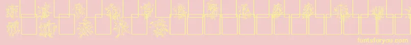 Шрифт Cherubim – жёлтые шрифты на розовом фоне
