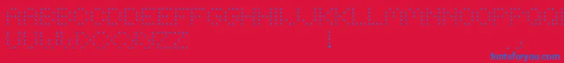 Boodas.DeLDreiecke Font – Blue Fonts on Red Background