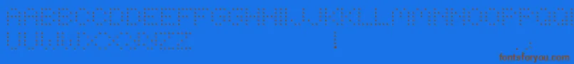Boodas.DeLDreiecke Font – Brown Fonts on Blue Background