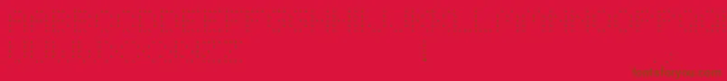 Шрифт Boodas.DeLDreiecke – коричневые шрифты на красном фоне