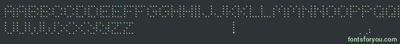 Czcionka Boodas.DeLDreiecke – zielone czcionki na czarnym tle