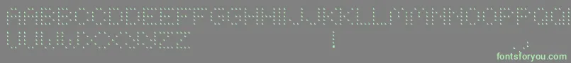 Boodas.DeLDreiecke-fontti – vihreät fontit harmaalla taustalla