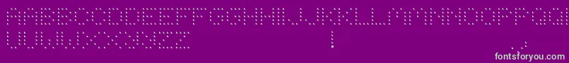 Boodas.DeLDreiecke-fontti – vihreät fontit violetilla taustalla