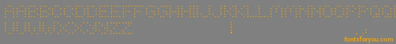 Boodas.DeLDreiecke-fontti – oranssit fontit harmaalla taustalla