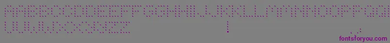 Czcionka Boodas.DeLDreiecke – fioletowe czcionki na szarym tle