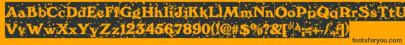 WinternightDb Font – Black Fonts on Orange Background