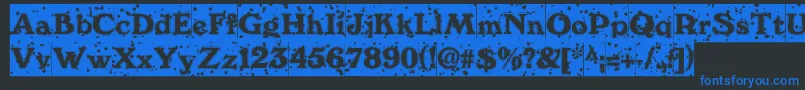WinternightDb Font – Blue Fonts on Black Background