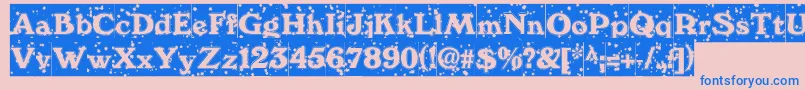 WinternightDb Font – Blue Fonts on Pink Background